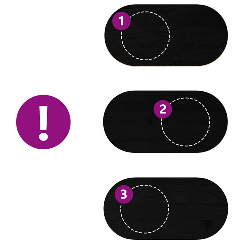 Blat do stołu, brązowy, 120x60x4 cm, lite drewno dębowe, owalny