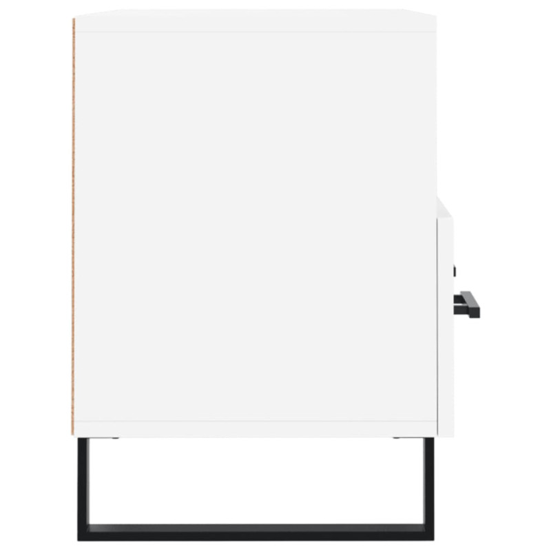 Szafka pod TV, biała, 80x36x50 cm, materiał drewnopochodny