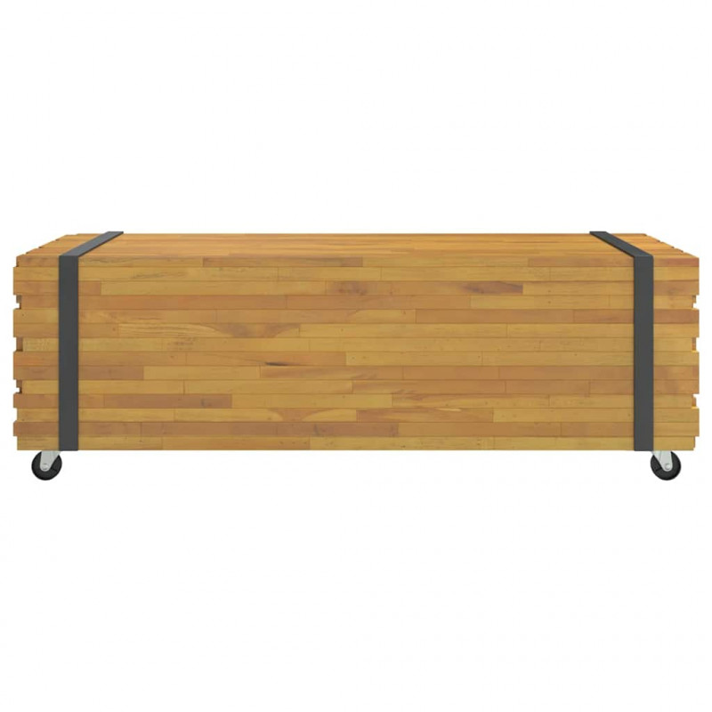 Stolik kawowy, 110x45x35 cm, lite drewno tekowe