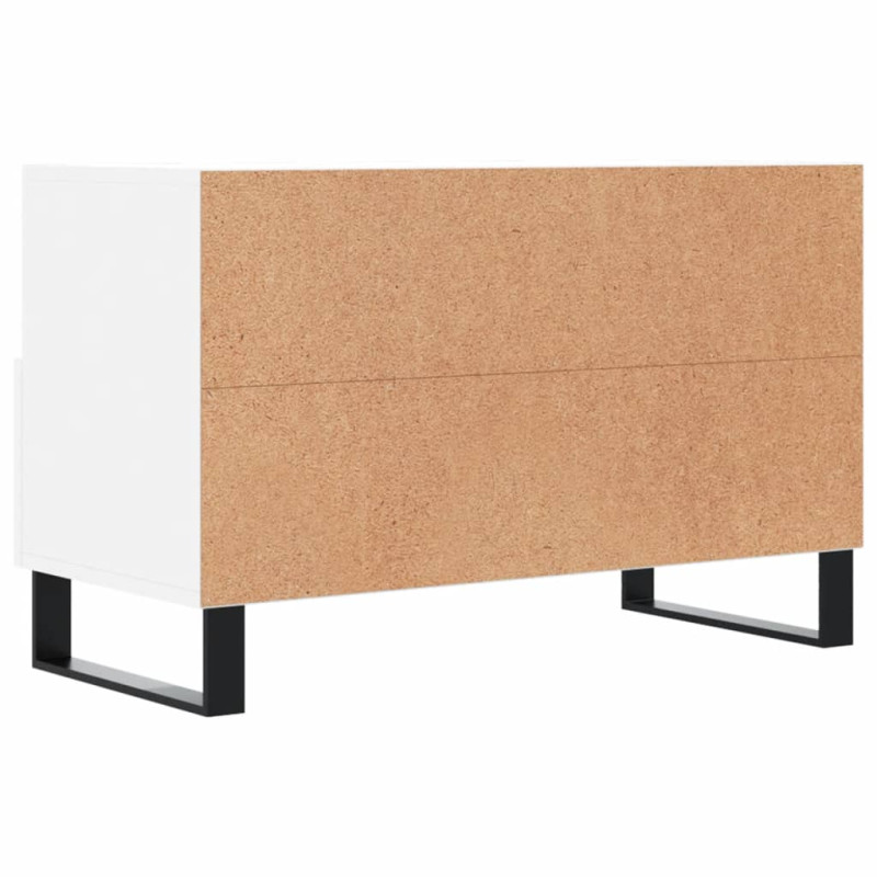 Szafka pod TV, biała, 80x36x50 cm, materiał drewnopochodny