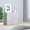 Szafka, szarość betonu, 80x36x75 cm, materiał drewnopochodny
