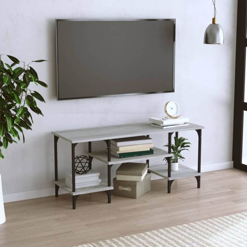 Szafka pod TV, szary dąb sonoma, 102x35x45,5 cm