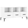 Szafka pod TV, biała, 102x36x50 cm, materiał drewnopochodny