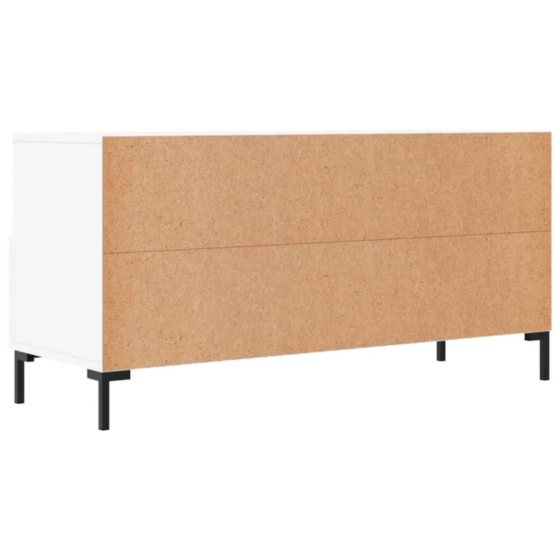 Szafka pod TV, biała, 102x36x50 cm, materiał drewnopochodny