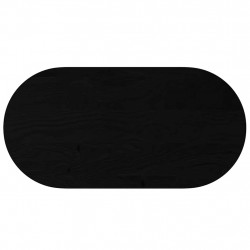 Blat do stołu, brązowy, 120x60x2 cm, lite drewno dębowe, owalny