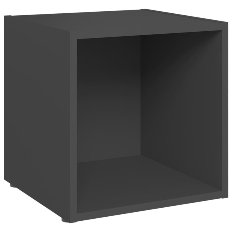 Szafki pod TV 4 szt., szare 37x35x37 cm materiał drewnopochodny