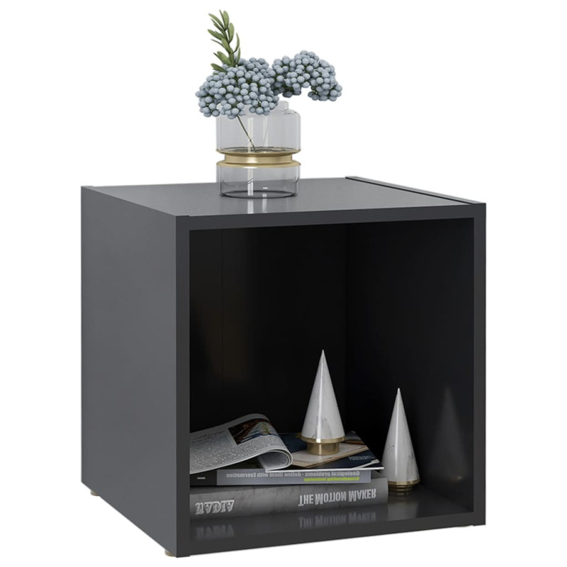 Szafki pod TV 4 szt., szare 37x35x37 cm materiał drewnopochodny