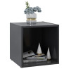 Szafki pod TV 4 szt., szare 37x35x37 cm materiał drewnopochodny