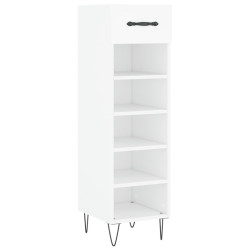 Szafka na buty, biała, 30x35x105 cm, materiał drewnopochodny