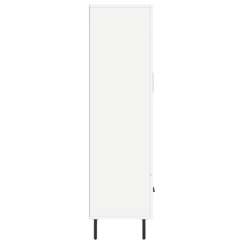 Wysoka szafka, biała, 69,5x31x115 cm, materiał drewnopochodny