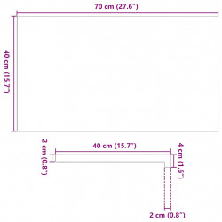 Parapety 2 szt., jasnobrązowy, 70x40x2 cm, lite drewno dębowe