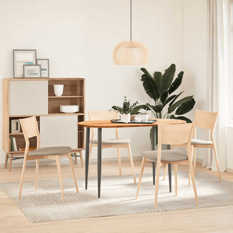 Blat do stołu, brązowy, 120x60x2 cm, lite drewno dębowe, owalny