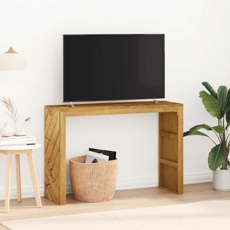 Stolik konsolowy, 110x35x75 cm, lite drewno tekowe