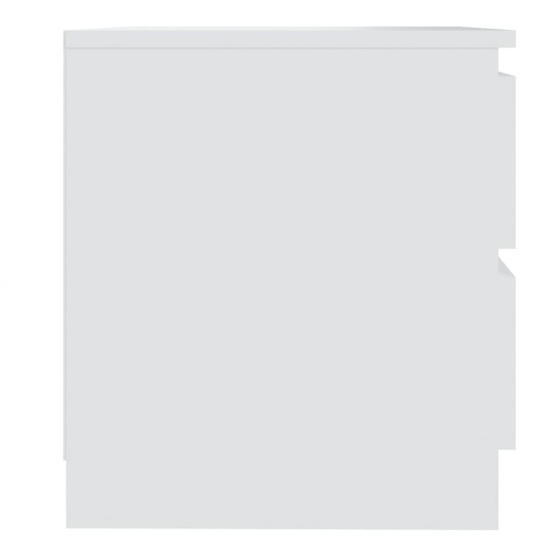 Szafka nocna, biała, 50x39x43,5 cm, materiał drewnopochodny