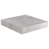 Półki ścienne, 2 szt., szarość betonu, 23 x 23,5 x 3,8 cm, MDF
