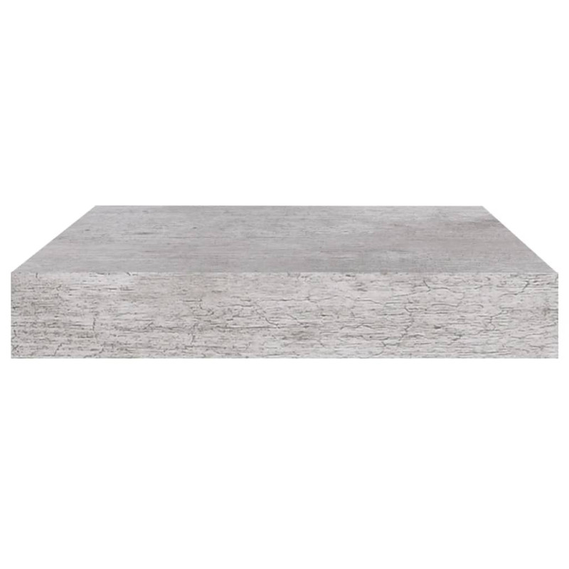 Półki ścienne, 2 szt., szarość betonu, 23 x 23,5 x 3,8 cm, MDF