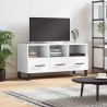 Szafka pod TV, biała, 102x36x50 cm, materiał drewnopochodny