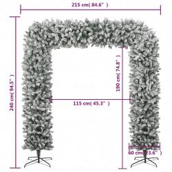 Girlanda świąteczna flokowana sztucznym śniegiem, 240 cm