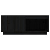Stolik kawowy, czarny, 100x101x40,5 cm, lite drewno sosnowe