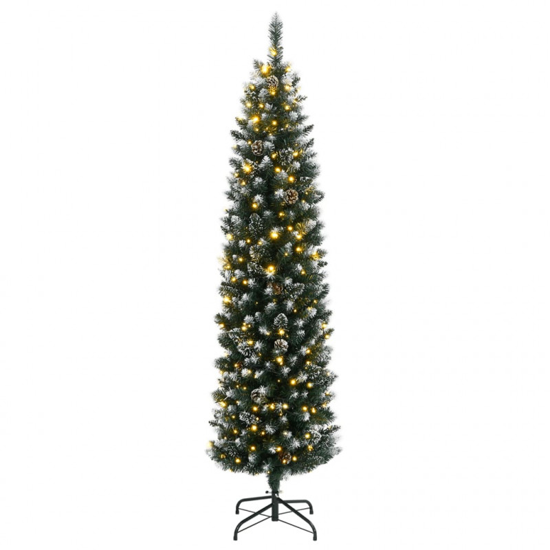 Sztuczna, smukła choinka, 300 lampek LED, 180 cm
