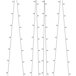 Solarne lampki dekoracyjne, 2 szt., 2x200 LED, ciepłe białe