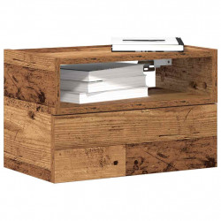 Wiszące szafki nocne, 2 szt., stare drewno, 45x26x28,5 cm