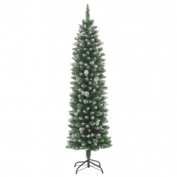 Sztuczna, wąska choinka ze stojakiem, 120 cm, PVC