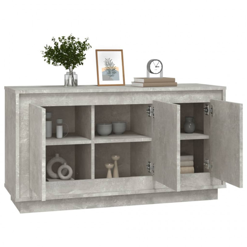 Szafka, szarość betonu, 102x35x55 cm, materiał drewnopochodny