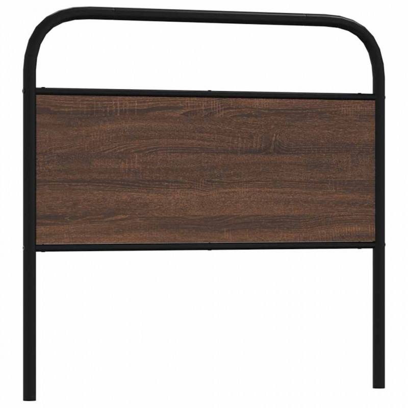 Wezgłowie, brązowy dąb, 107 cm, stal i materiał drewnopochodny