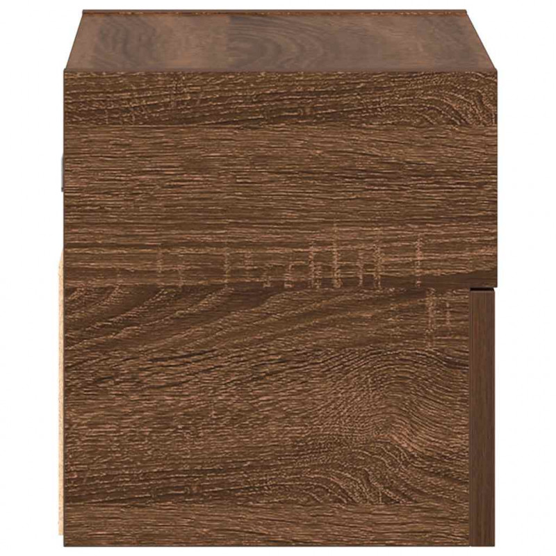 Wiszące szafki nocne, 2 szt., brązowy dąb, 45x26x28,5 cm