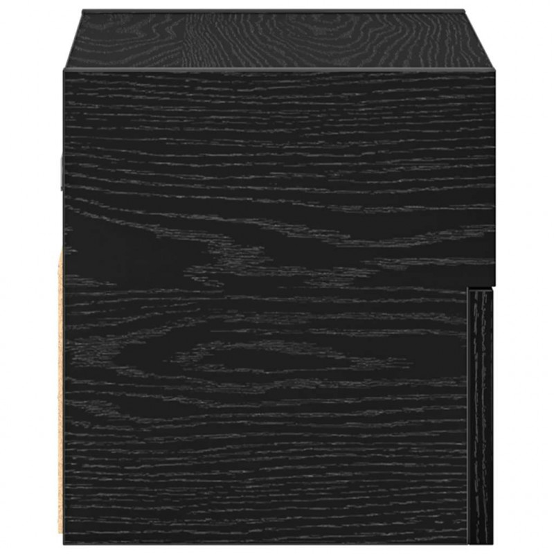 Wisząca szafka nocna, czarna, 45x26x28,5 cm