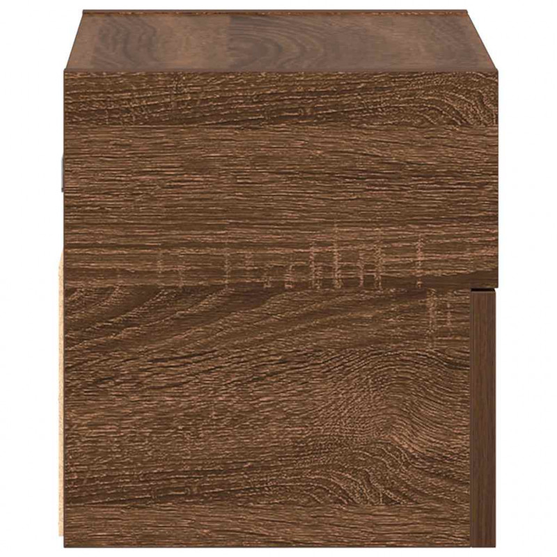 Wisząca szafka nocna, brązowy dąb, 45x26x28,5 cm