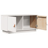 Szafka pod telewizor, biała, 80x34x40 cm, lite drewno sosnowe
