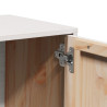 Szafka pod telewizor, biała, 80x34x40 cm, lite drewno sosnowe