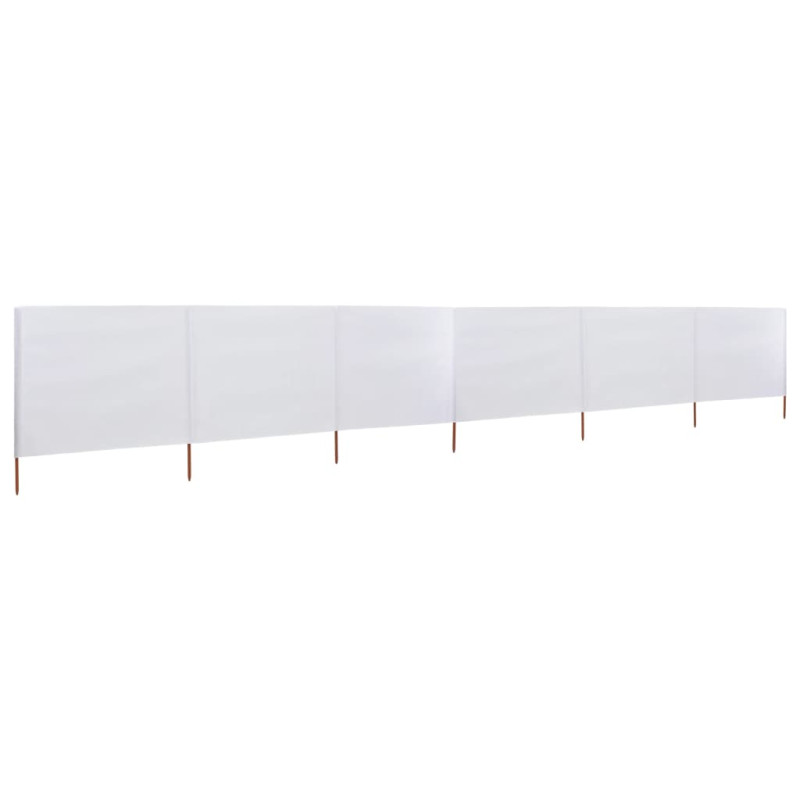 Parawan 6-skrzydłowy z tkaniny, 800 x 80 cm, biały