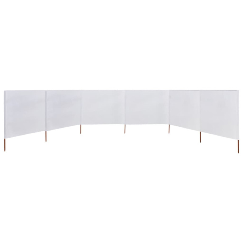 Parawan 6-skrzydłowy z tkaniny, 800 x 80 cm, biały