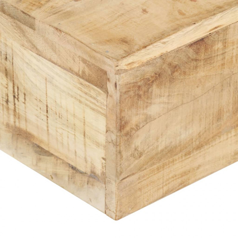 Stolik kawowy, 80x80x28 cm, lite drewno mango