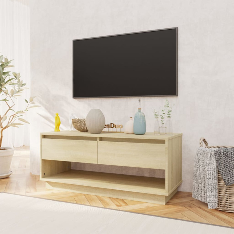 Szafka pod TV, dąb sonoma 102x41x44 cm, materiał drewnopochodny