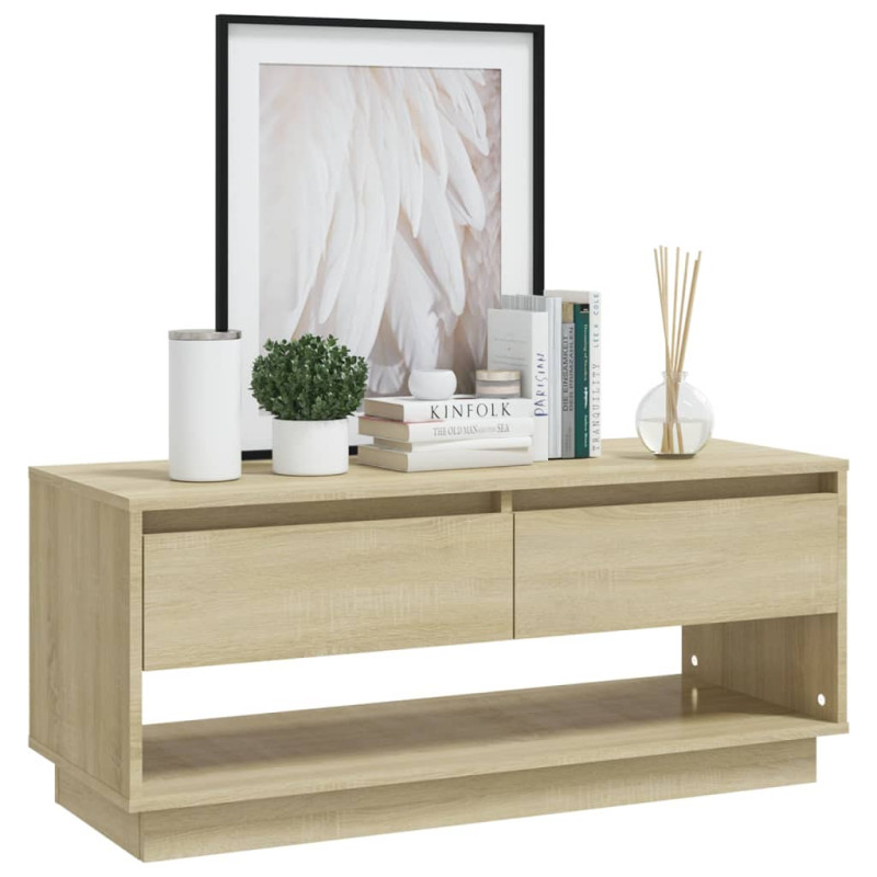 Szafka pod TV, dąb sonoma 102x41x44 cm, materiał drewnopochodny