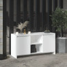 Szafka pod TV, biała, 102x37,5x52,5 cm, materiał drewnopochodny