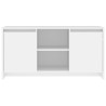 Szafka pod TV, biała, 102x37,5x52,5 cm, materiał drewnopochodny