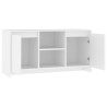 Szafka pod TV, biała, 102x37,5x52,5 cm, materiał drewnopochodny