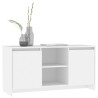 Szafka pod TV, biała, 102x37,5x52,5 cm, materiał drewnopochodny