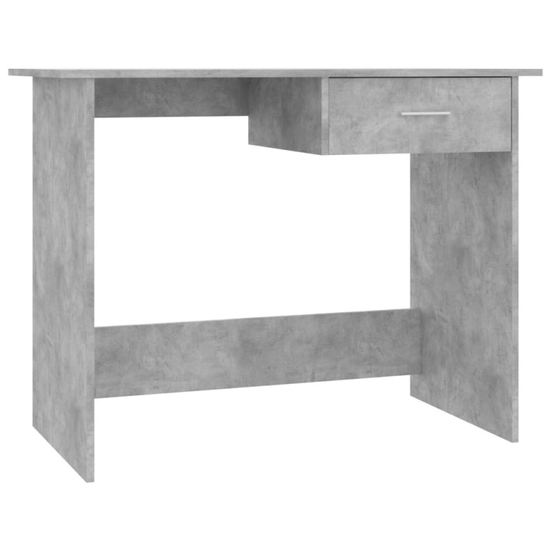 Biurko, szarość betonu, 100x50x76 cm, materiał drewnopochodny