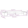 Podstawka na monitor, czarna, 100x27,5x15 cm, drewno sosnowe