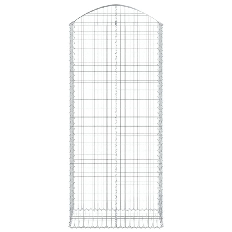 Łukowaty kosz gabionowy 100x50x220/240 cm, galwanizowane żelazo