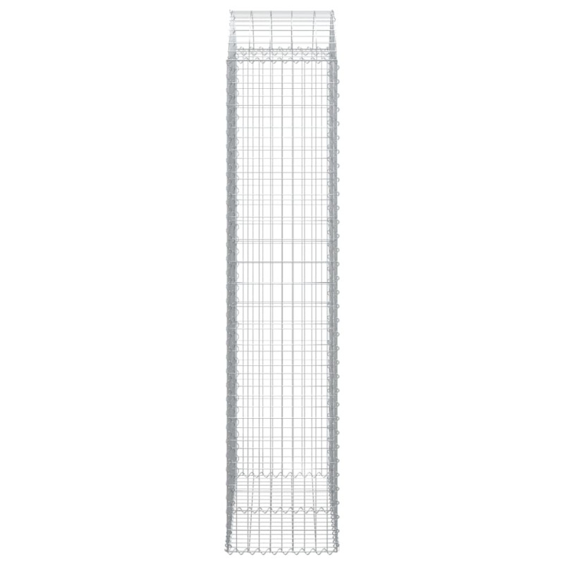 Łukowaty kosz gabionowy 100x50x220/240 cm, galwanizowane żelazo