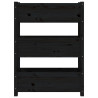 Donica, czarna, 77x25x104,5 cm, lite drewno sosnowe