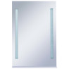 Ścienne lustro łazienkowe z LED, z półką, 60 x 80 cm