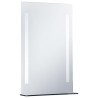 Ścienne lustro łazienkowe z LED, z półką, 60 x 80 cm